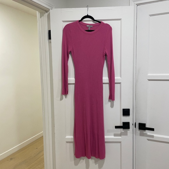 ASOS Ribbed Knit A-Line Midi Sweater Dress - Picture 5 of 12